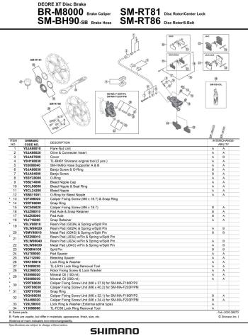 Shimano Deore XT M8000 hidraulikus tárcsafék test 3.Kép