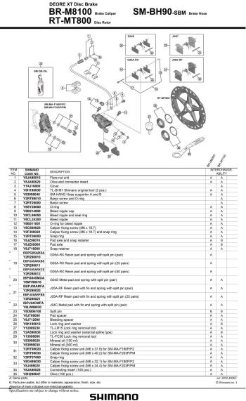 Shimano Deore XT M8100 hidraulikus tárcsafék test 3.Kép