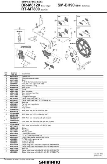 Shimano Deore XT M8120 Ice hidraulikus tárcsafék test 4.Kép