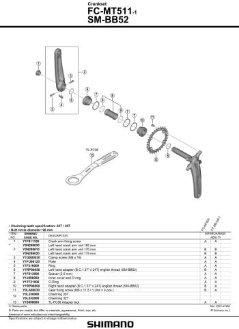 Shimano Deore MT511-1 HG-X integrált hajtómű 2.Kép