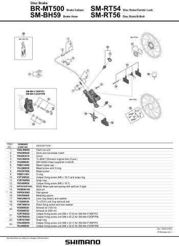 Shimano Deore MT500 hidraulikus tárcsafék test 3.Kép