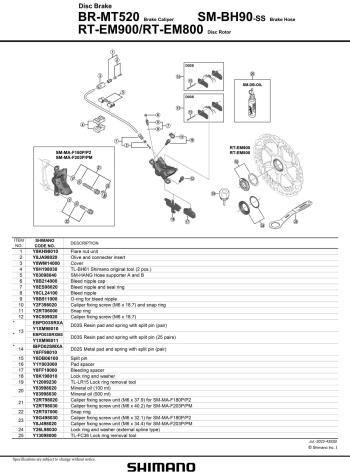 Shimano Deore MT520 hydraulic disc brake caliper 3.Image