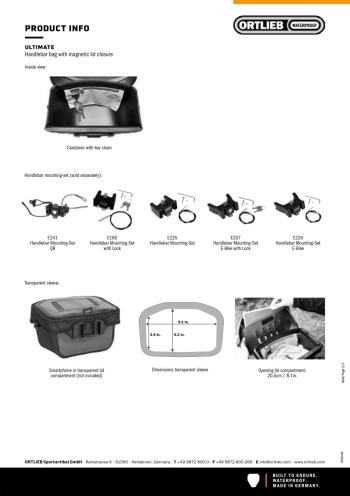 Ortlieb Ultimate M handlebar bag 10.Image