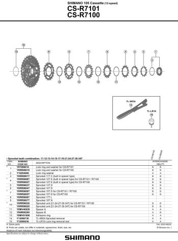 Shimano 105 R7101 11-34 fogaskoszorú 2.Kép