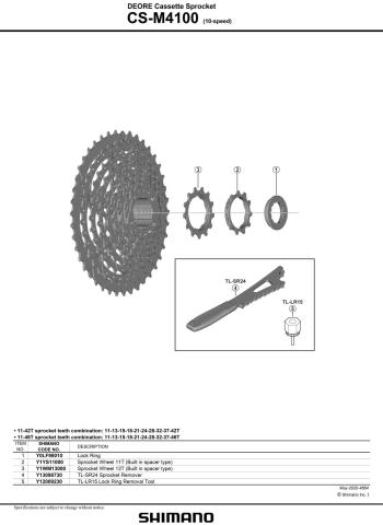 Shimano Deore M4100 11-42 fogaskoszorú 2.Kép