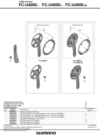 Shimano Cues U4000 175 mm 32T hajtómű 2.Kép