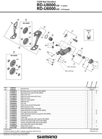 Shimano Cues U6000 GS hátsó váltó 2.Kép