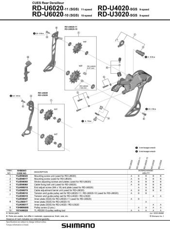 Shimano Cues U6020 SGS hátsó váltó 2.Kép