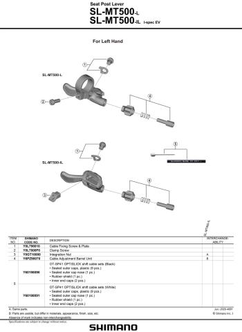 Shimano MT500 bilincses bal dropper kar 2.Kép