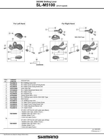 Shimano Deore M5100 11sp bilincses váltókar 2.Kép