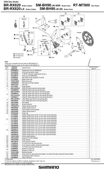 Shimano GRX RX820 hidraulikus első féktest 2.Kép