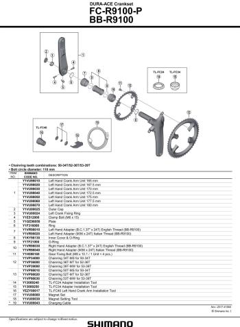 Shimano Dura-Ace R9100 68mm integrált csapágy 2.Kép