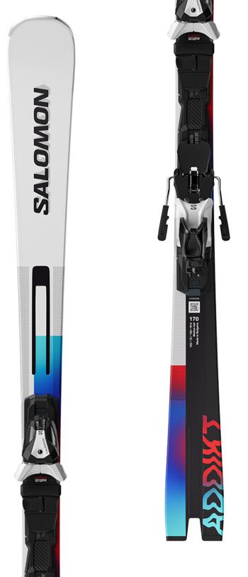 Salomon Addikt skis with Salomon MI12 bindings Image