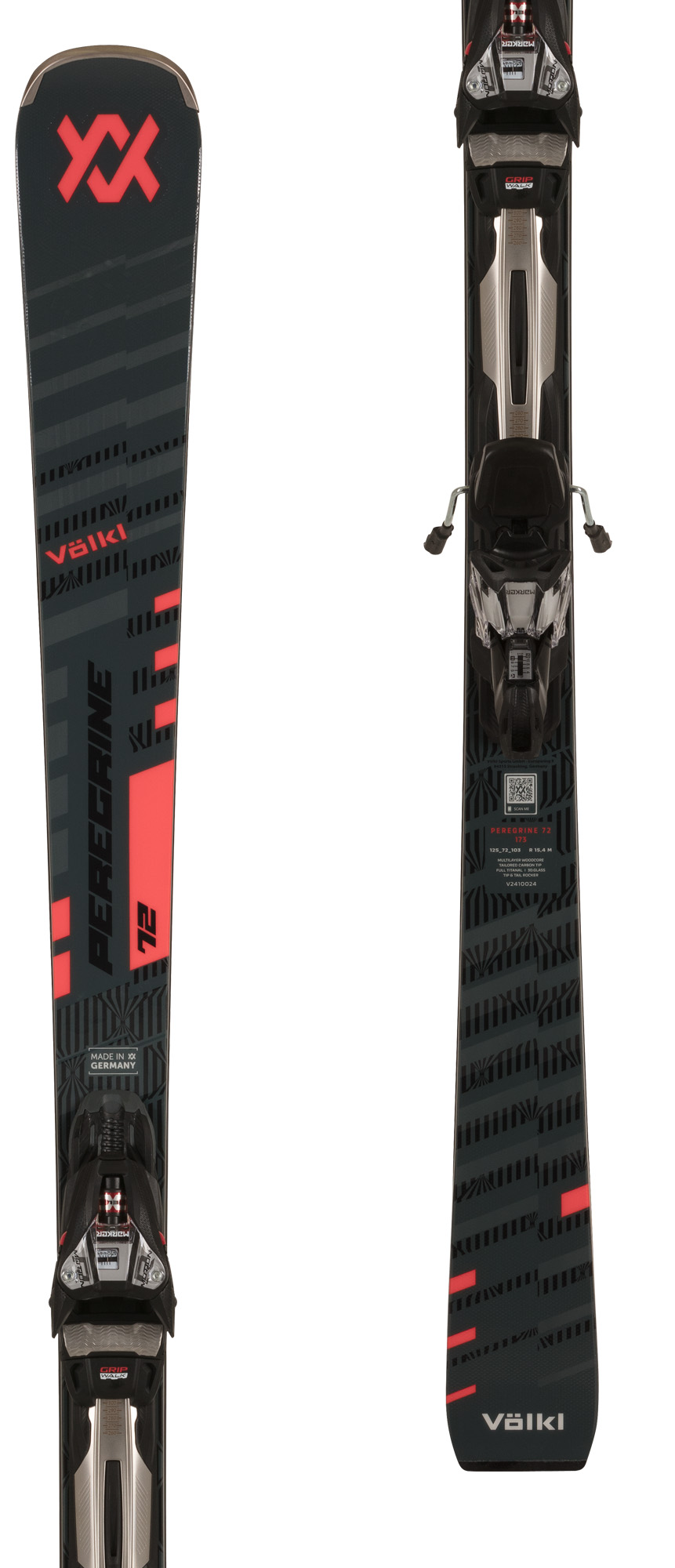 Völkl Peregrine 72 skis with Marker RMot3 12 GW bindings