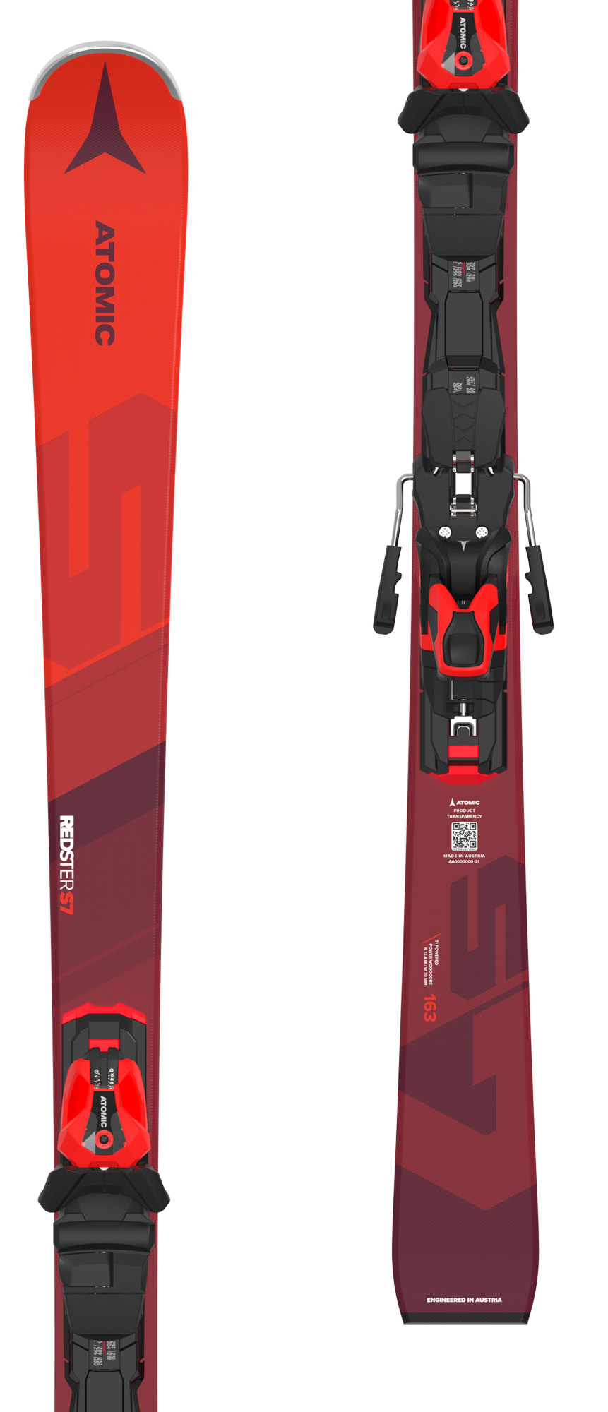 Atomic Redster S7 skis with Atomic MI 12 GW bindings