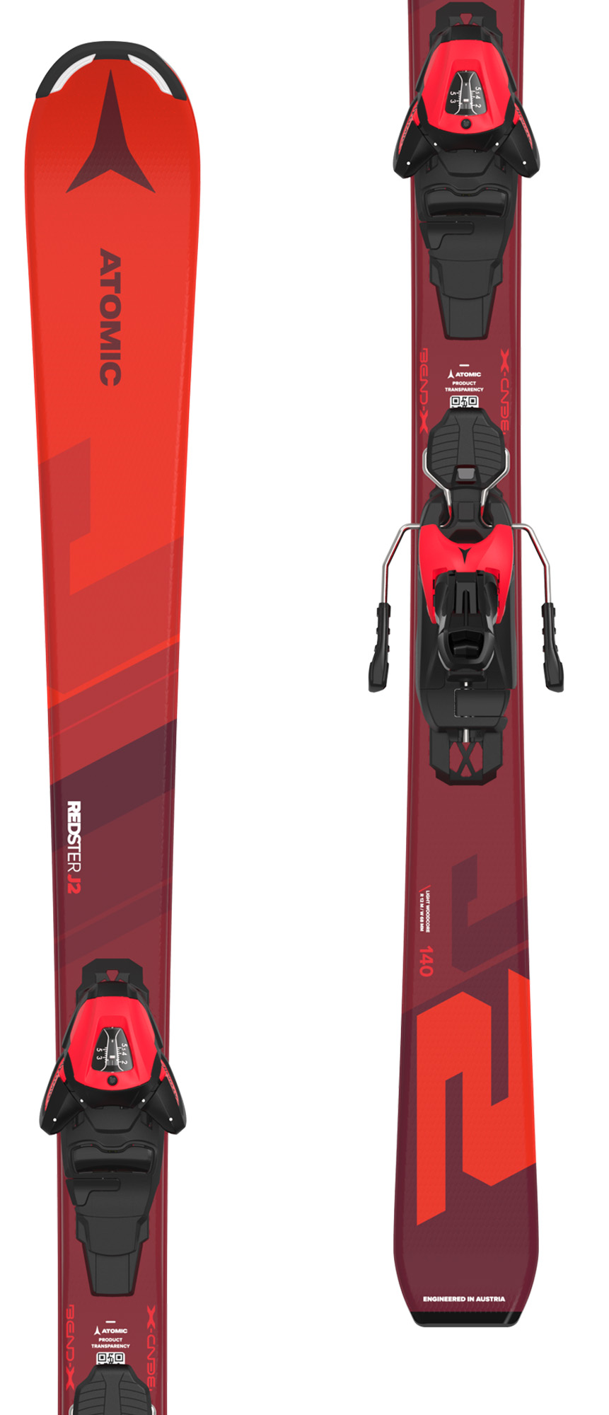 Atomic Redster J2 130-150 skis with Atomic L6 GW bindings