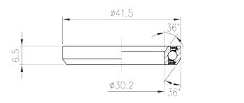 FSA Orbit Equipe 1 1/8 NO.21 Alu kormánycsapágy 4.Kép