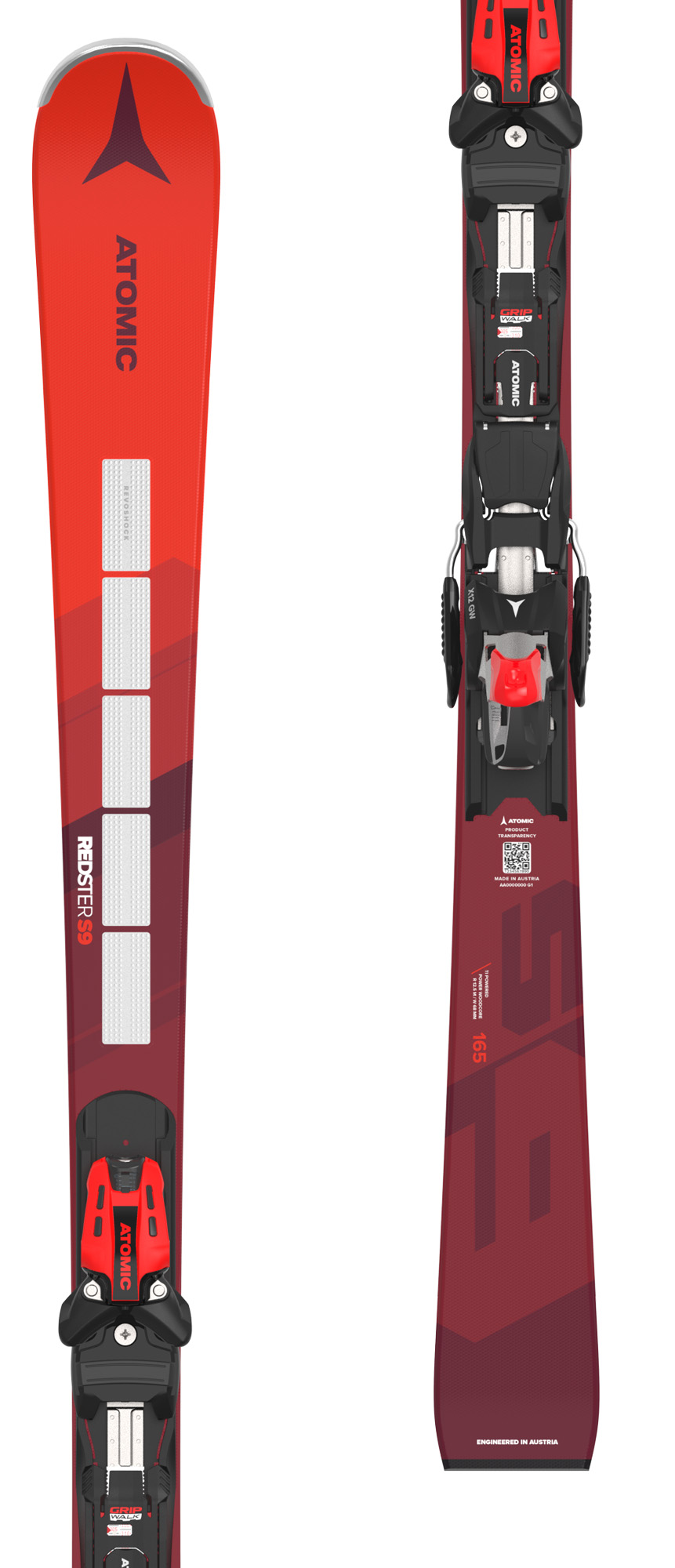 Atomic Redster S9 RVSK skis with Atomic SX 12 GW bindings