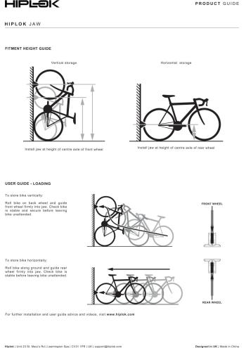 Hiplok Jaw kerékpár fali tartó 7.Kép