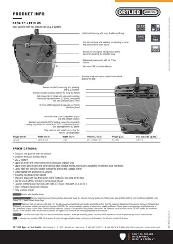 Ortlieb Back-Roller Plus QL 2.2 táska 17.Kép