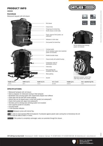 Ortlieb Packman hátizsák 10.Kép