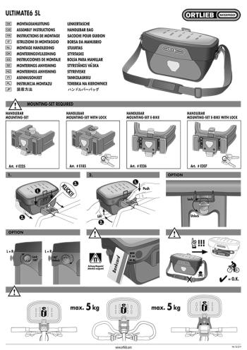 Ortlieb Ultimate Plus kormánytáska 12.Kép