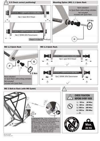 Ortlieb Thru Axle M6 1mm adapter 9.Kép
