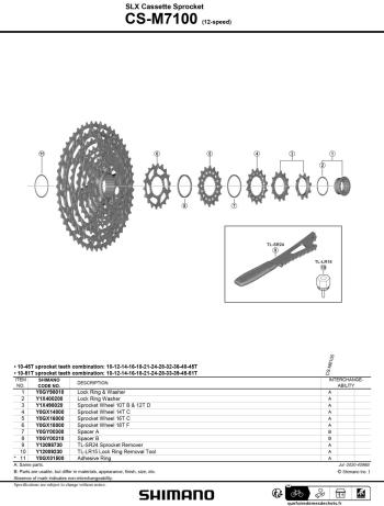 Shimano SLX CS-M7100-12 Lock Ring és Spacer rögzítő gyűrű 2.Kép