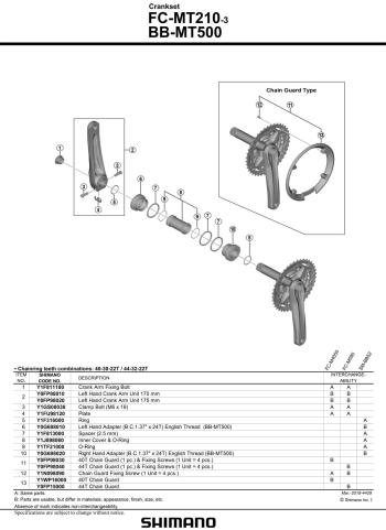 Shimano Altus MT210 integrated crankset 2.Image