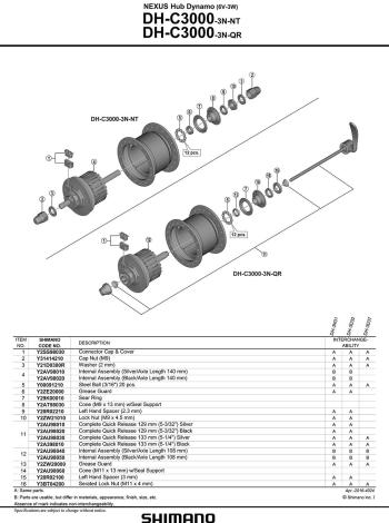 Shimano Nexus C3000 dinamos első agy 2.Kép