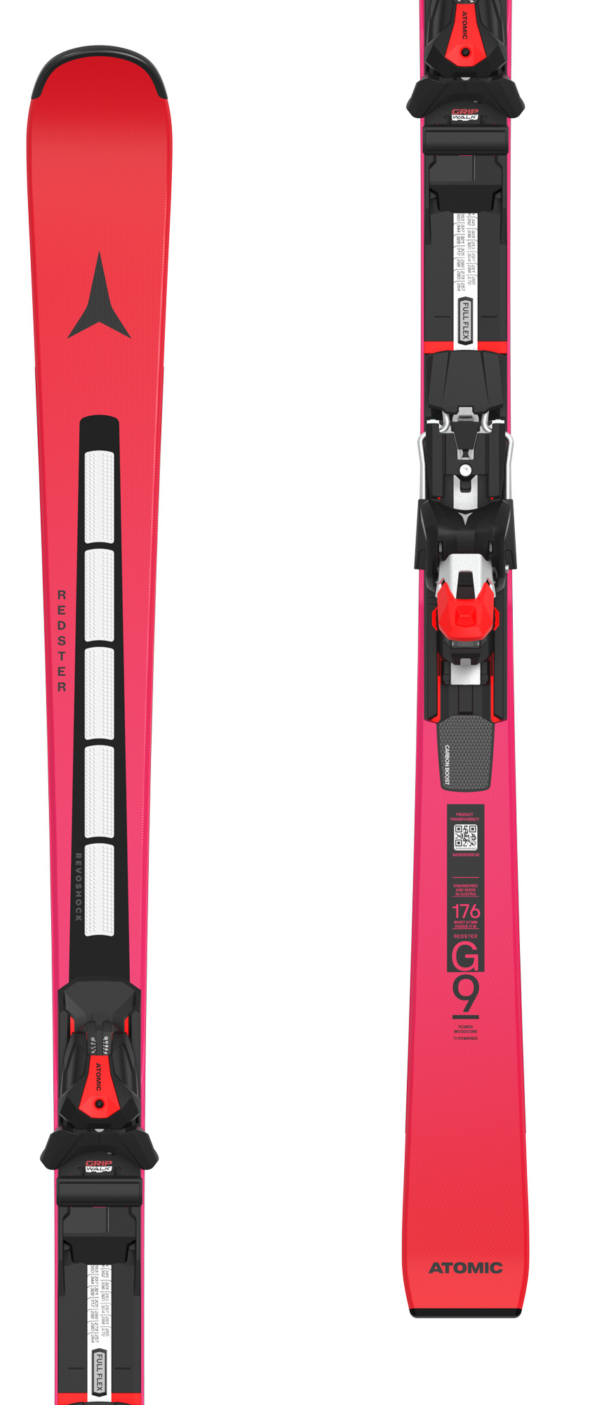Atomic Redster G9 RVSK S skis with Atomic I 12 GW bindings
