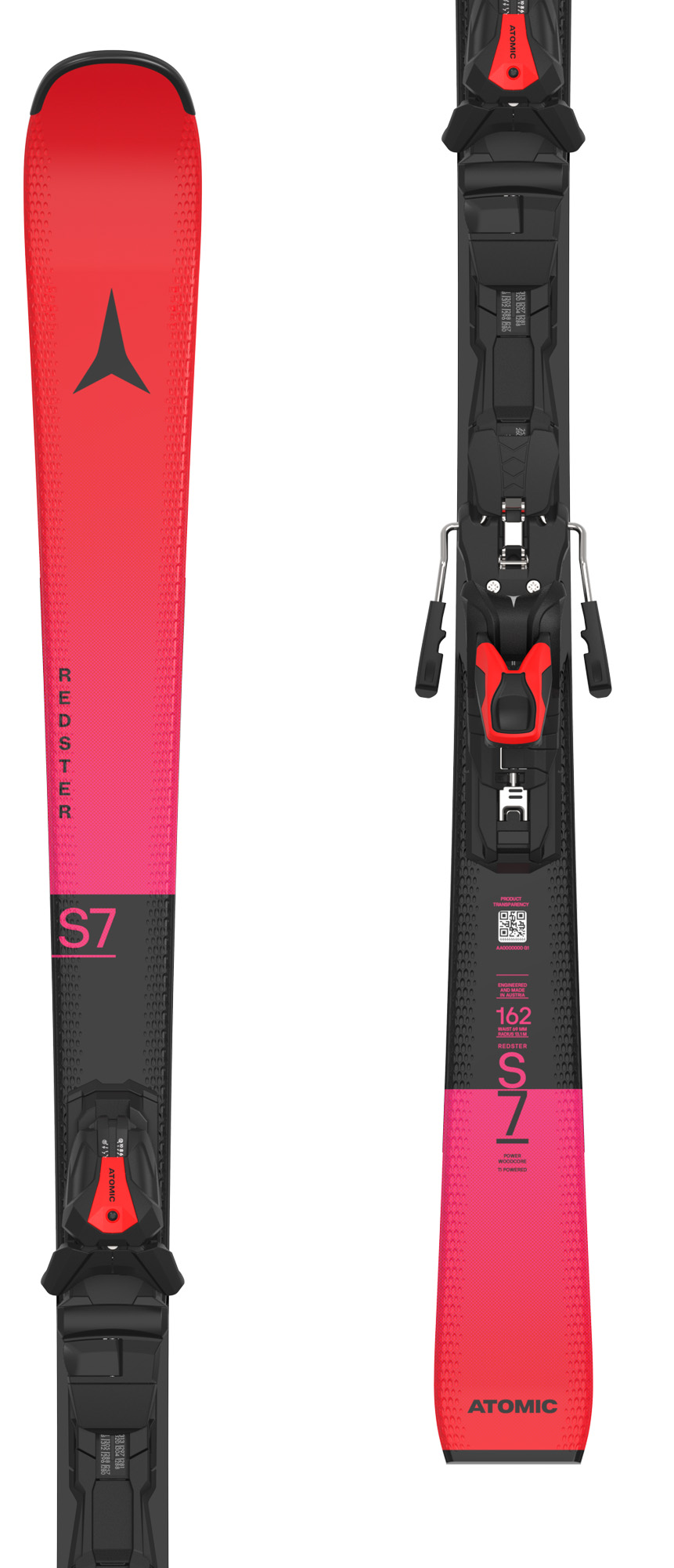 Atomic Redster S7 skis with Atomic MI 12 GW bindings