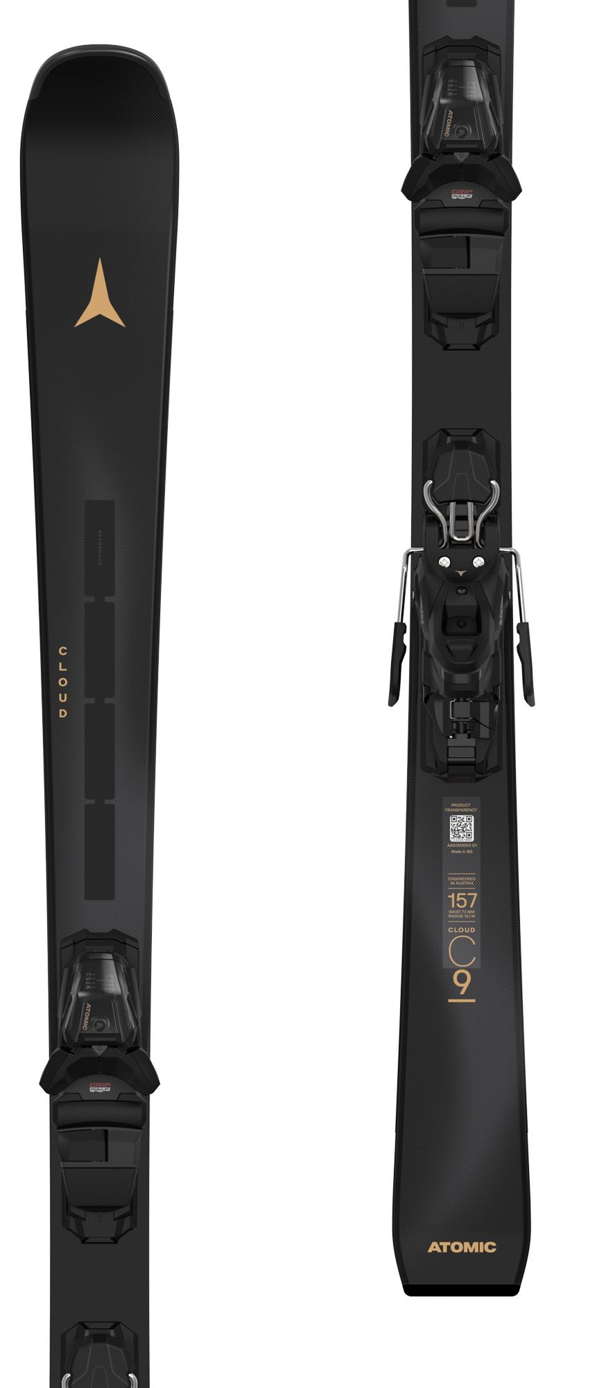 Atomic Cloud C9 RVSK Lite skis with Atomic M10 GW bindings