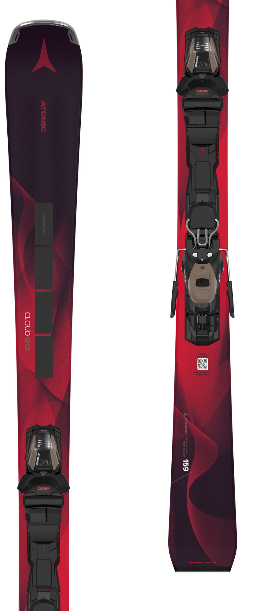 Atomic Cloud Q12 RVSK C skis with Atomic M 10 GW bindings