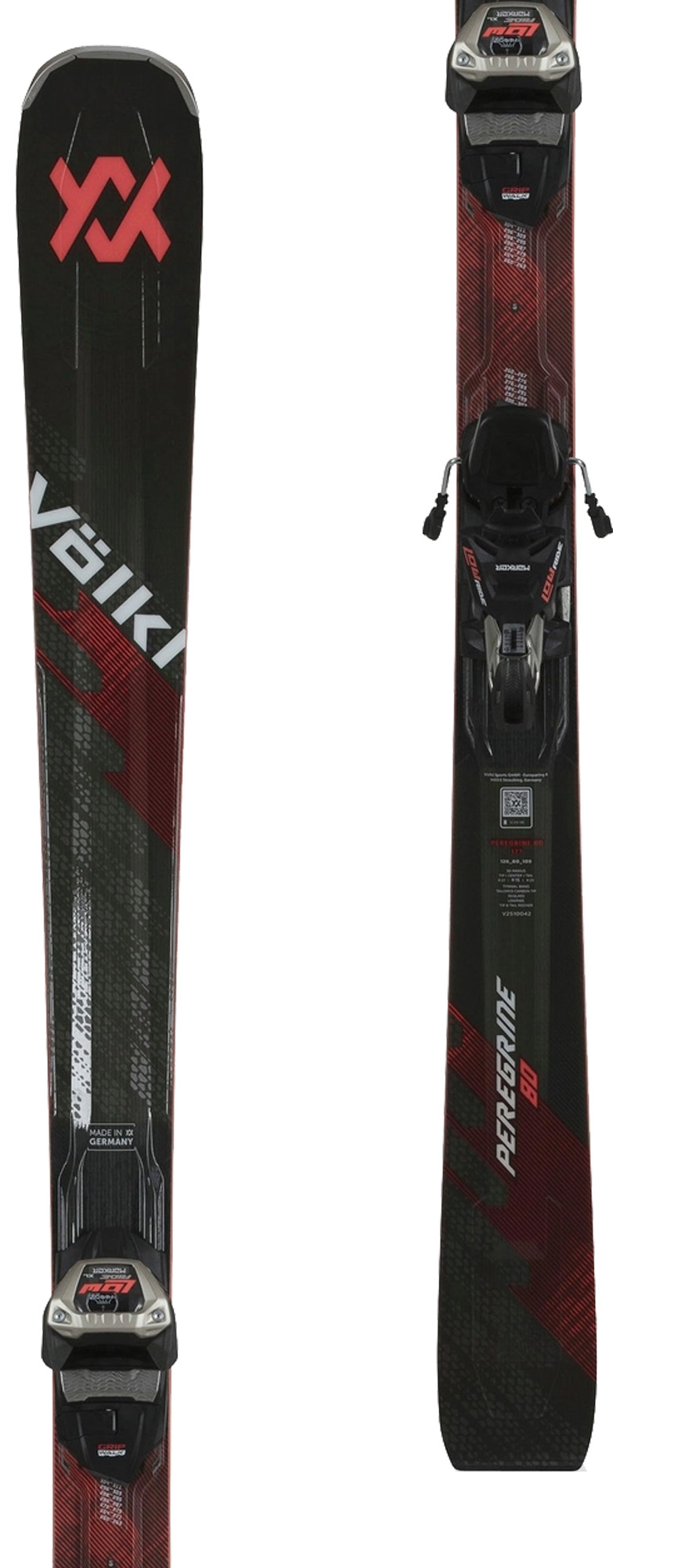 Völkl Peregrine 80 skis with Marker Lowride 12 TCX bindings