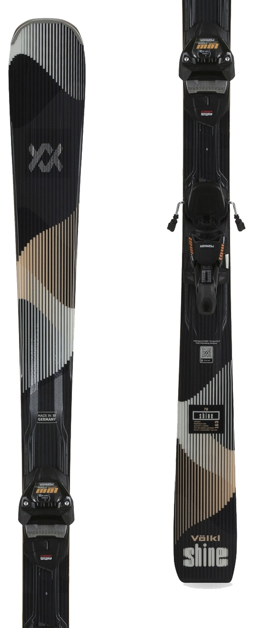Völkl Shine 78 skis with Marker Lowride 11 TCX bindings