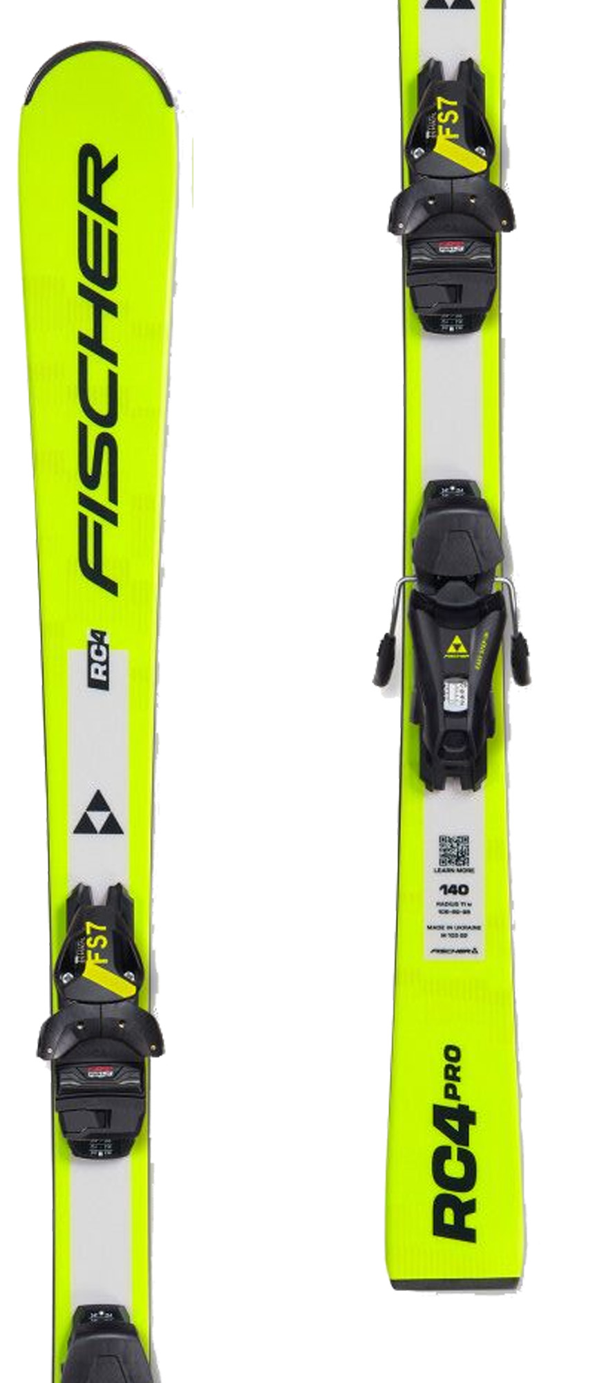 Fischer RC4 Pro Jr 110-160 skis with Fischer FS7 GW CA bindings