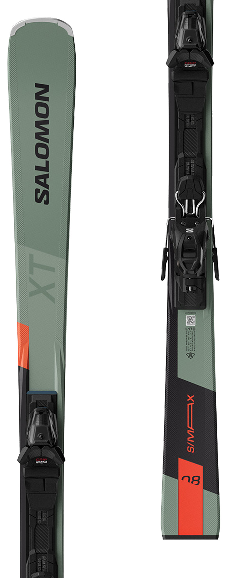 Salomon E S/Max 6 XT skis with Salomon MI10 GW L80 bindings