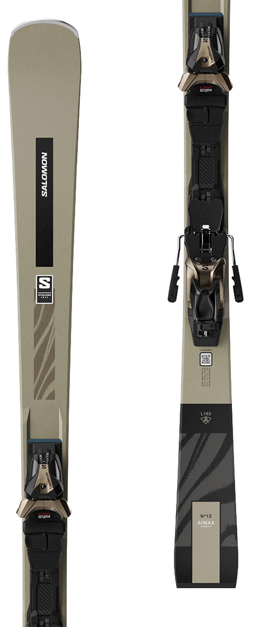 Salomon E S/Max N12 skis with Salomon MI12 GW F80 bindings