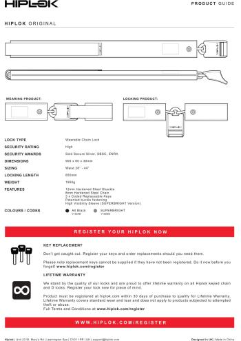 Hiplok Original All Black lakat 7.Kép