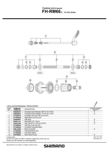Shimano RM66 bal oldali hátsó kónusz anyával 2.Kép