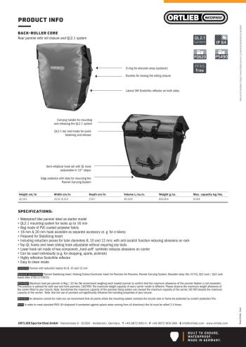 Ortlieb Back-Roller Core 20L táska 7.Kép