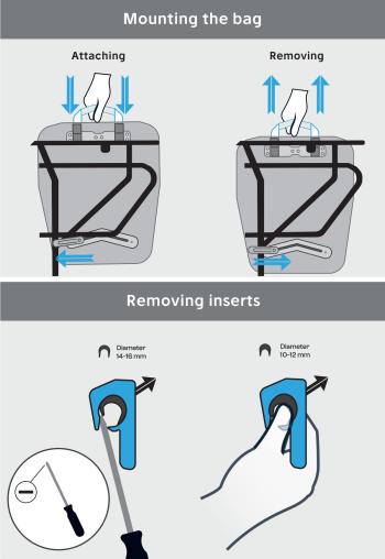 Basil Rivo L Single Bag MIK Hooks csomagtartó táska 9.Kép