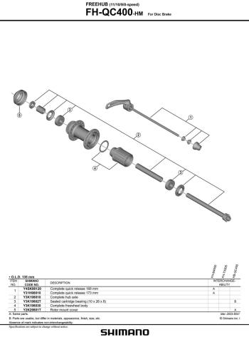Shimano Cues QC400 Disc hátsó agy 3.Kép