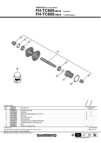 Shimano FH-TC600 28L Disc CL 148mm Microspline hátsó agy 2.Kép