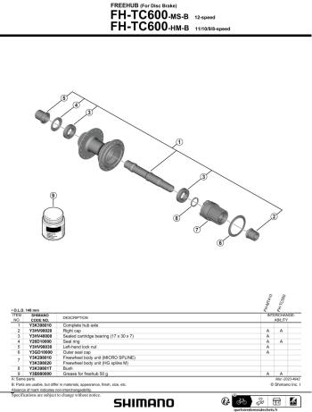 Shimano FH-TC600 32L Disc átütő tengelyes hátsó agy 2.Kép