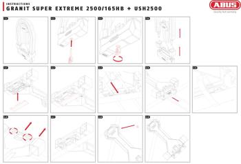 Abus Granit Super Extreme 2500/165 HB230 XPlus U lakat tartóval 5.Kép