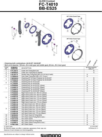 Shimano Alivio T4010 hajtómű 2.Kép