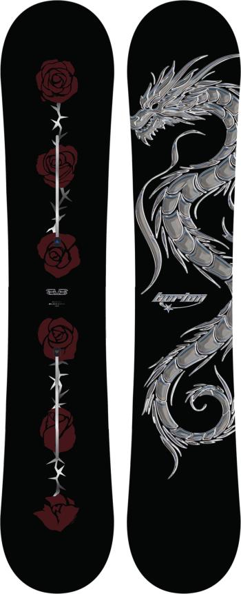 Burton Blossom Camber Dragon snowboard lap 4.Kép