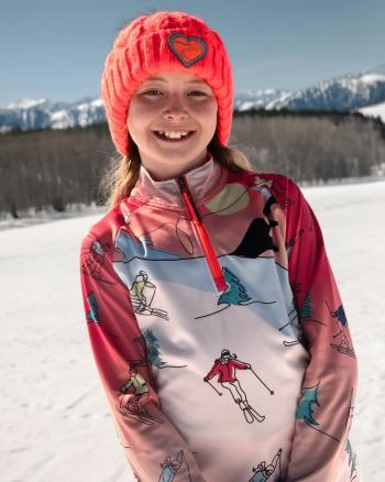Spyder Girls Surface Zip T-Neck  aláöltöző felsőrész 4.Kép